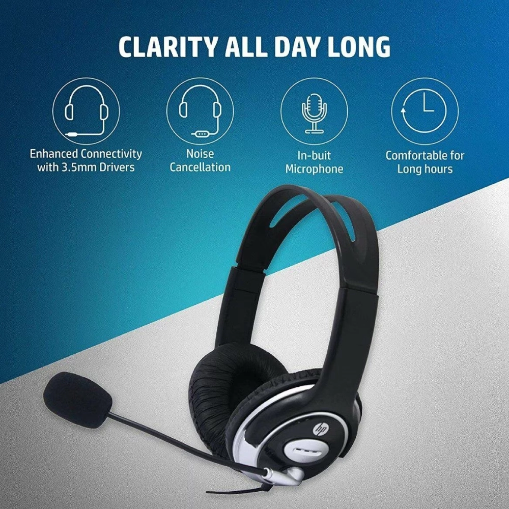 HP Wired Headphone With Mic 3.5mm Single Pin (B4B09PA) view 2
